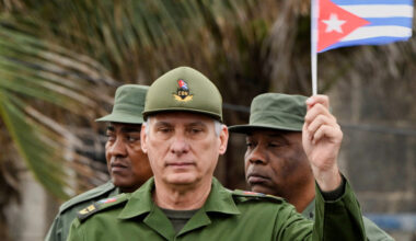 FILE PHOTO: Cubans march outside U.S. embassy for soldiers killed in US attack on Venezuela, in Havana