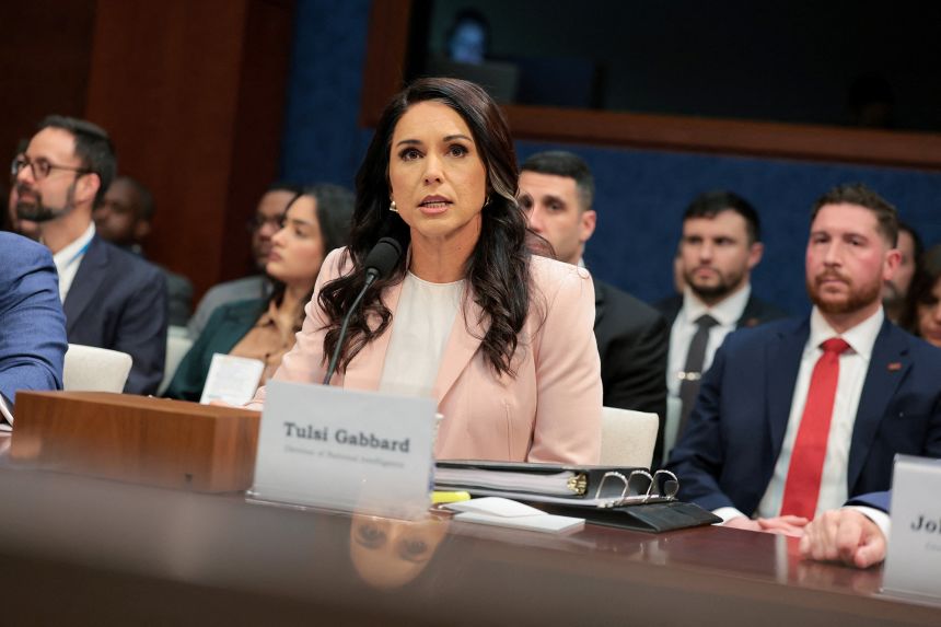 Director of National Intelligence Tulsi Gabbard testifies before a US House Intelligence Committee hearing on Thursday.