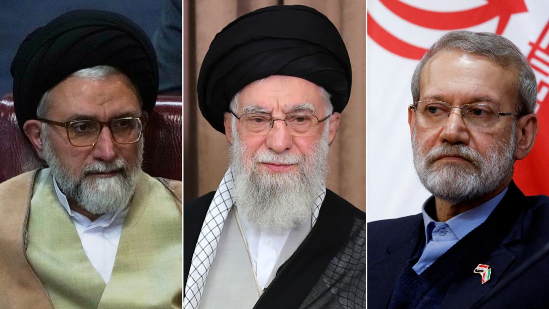 Iranian leaders killed in the ongoing US-Israel war with Iran are seen from left to right: Esmail Khatib, Ali Larijani, Supreme Leader Ali Khamenei and Ali Larijani.