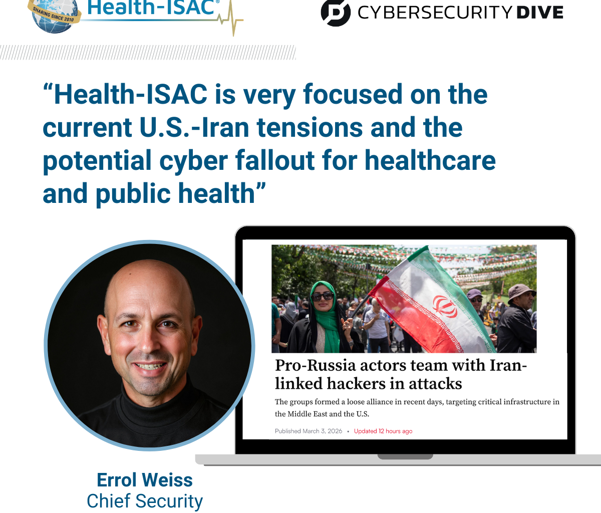 Pro-Russia actors team with Iran-linked hackers in attacks - Health-ISAC