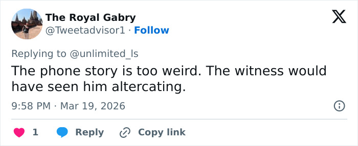 Screenshot of tweet sharing chilling testimony about witness describing harrowing final moments of Alabama student altercation. Screenshot of tweet sharing chilling testimony about witness describing harrowing final moments of Alabama student altercation.