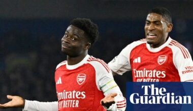 Arsenal go seven points clear with Saka on target in battling win at Brighton | Premier League