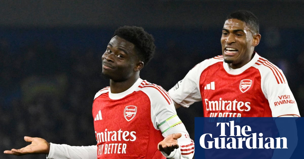 Arsenal go seven points clear with Saka on target in battling win at Brighton | Premier League