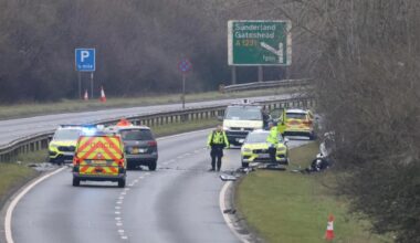 Woman in 20s dies and man arrested after crash closes A19