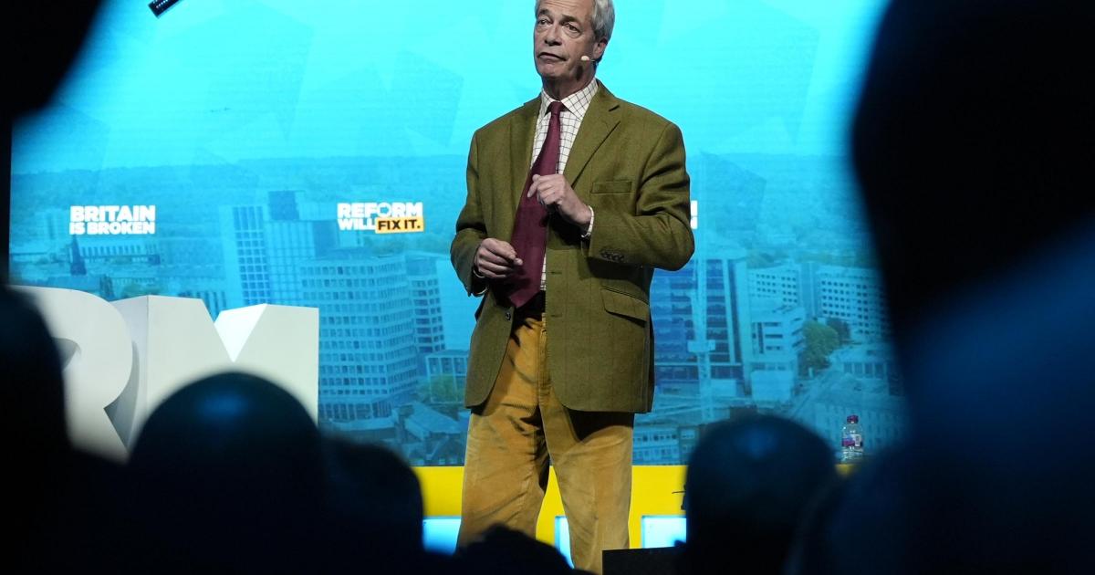 Nigel Farage holds Reform rally at Leeds First Direct Arena