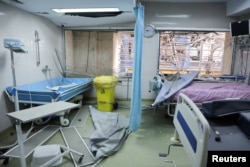 A view of debris at Motahari Hospital, Tehran, on March 3.