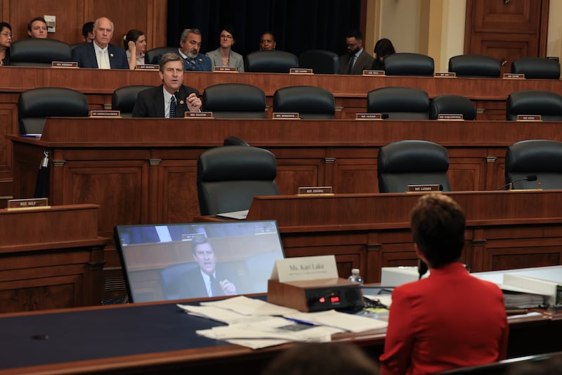 Lake told Stanton during the House Committee on Foreign Affairs hearing.that lies “could be broadcast today on [Voice of America] and there's nothing that could be done about it."