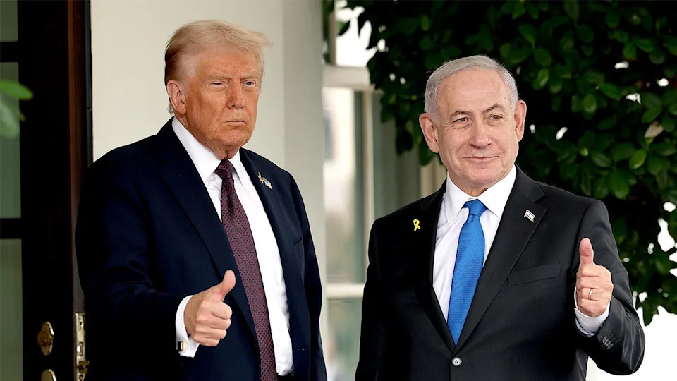 Donald Trump, Benjamin Netanyahu give thumbs up