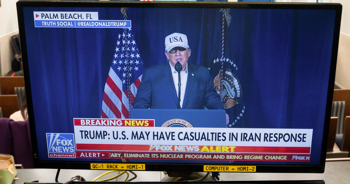 Trump says 'a large amount' of Iran's leadership gone after U.S., Israel strikes