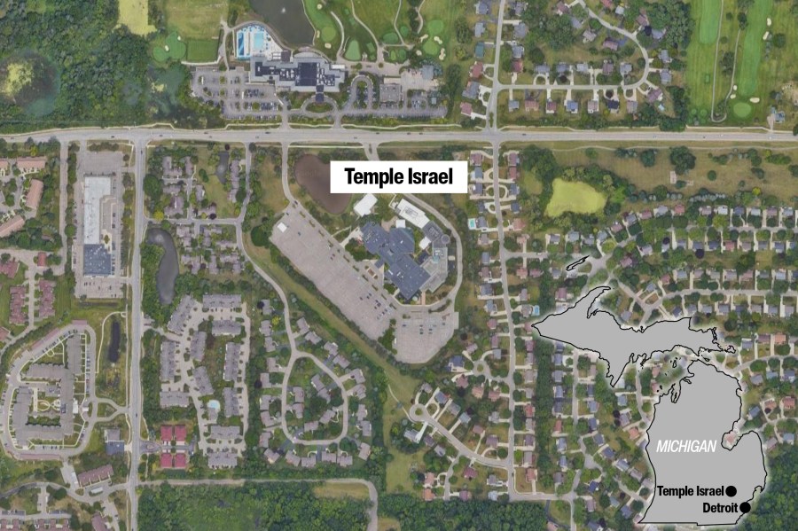 A map of West Bloomfield, MI