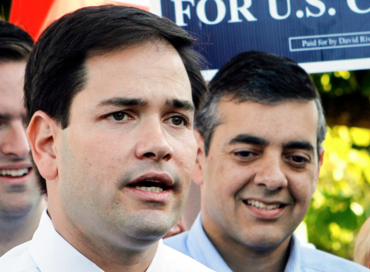Marco Rubio, left, and David Rivera
