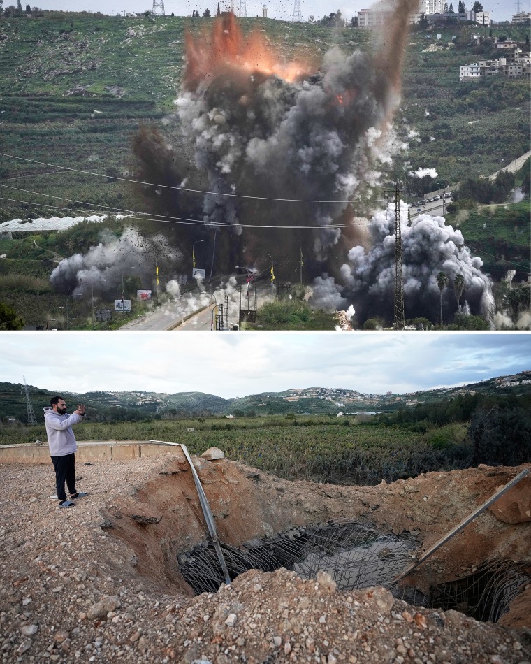 The Qasmiyeh Bridge, which crosses over the Litani River, was destroyed by Israeli airstrikes near the coastal city of Tyre, Lebanon, on Sunday.