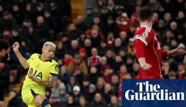 Richarlison rescues late point for Spurs at Liverpool to ease pressure on Tudor | Premier League