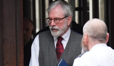 Gerry Adams wears stab-proof vest for trial over alleged IRA leadership