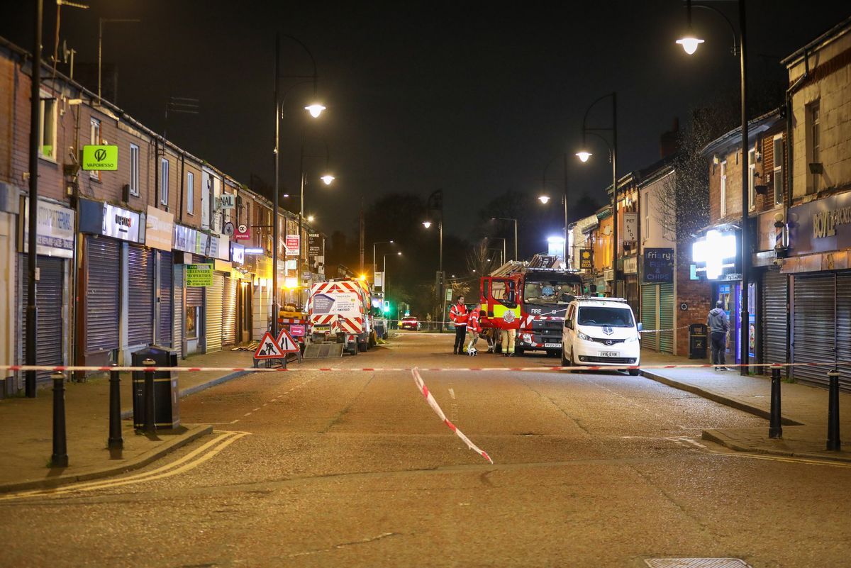 Castle Street was taped off