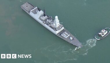 HMS Dragon sets sail from Portsmouth and heads to Cyprus