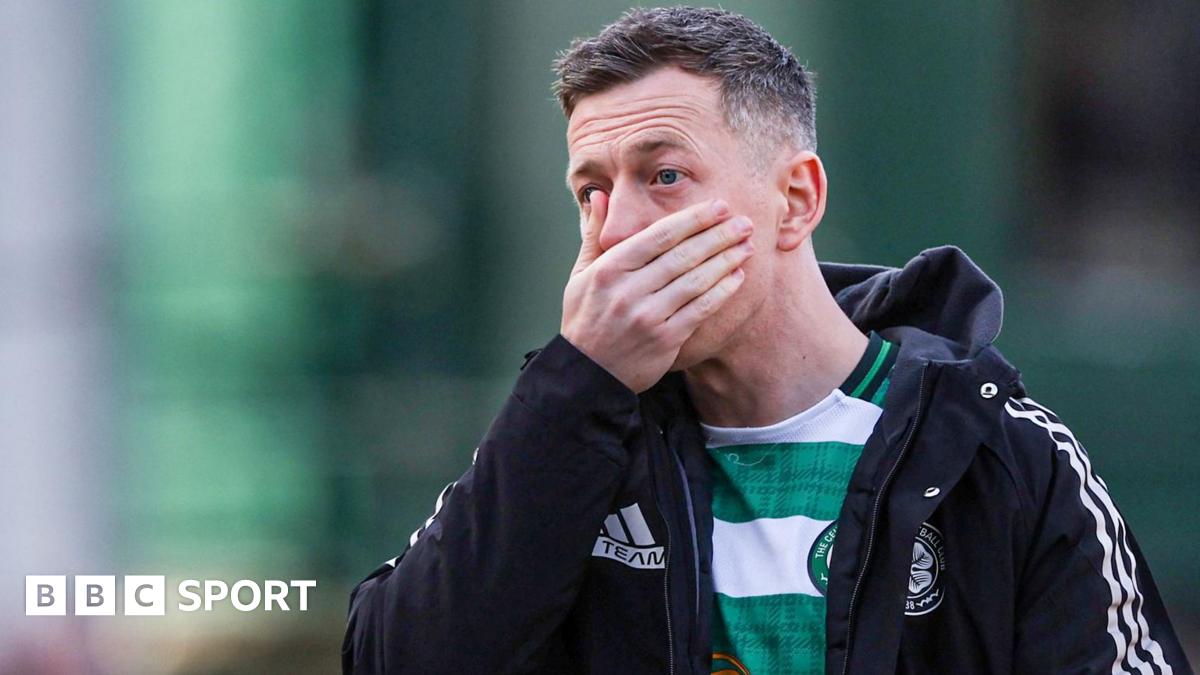 Callum McGregor looks dejected after the full-time whistle