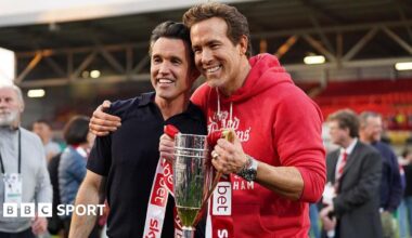 Wrexham chairmen Rob Mac and Ryan Reynolds