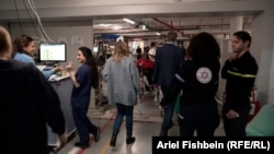 A tour of the facilities takes in numerous departments. Space is cramped, but Yardena Koppel, a doctor, says they can work here "indefinitely."