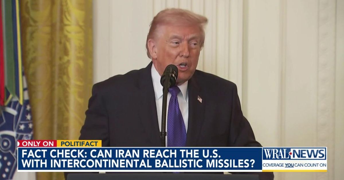 Trump says Iran could 'soon' hit US with long-range missiles :: WRAL.com