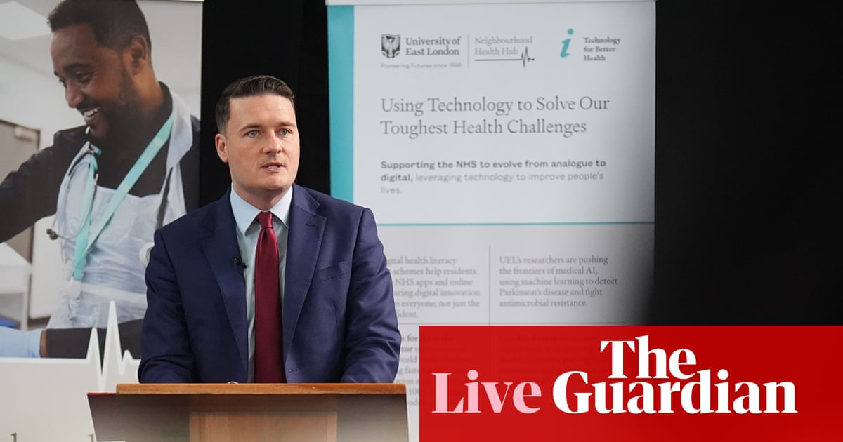 Wes Streeting tells BMA economic impact of Iran war means strikes won’t lead to better pay offer – UK politics live | Politics