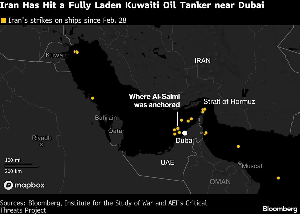 Iran Strikes Fully Laden Kuwait Oil Tanker in Dubai Port