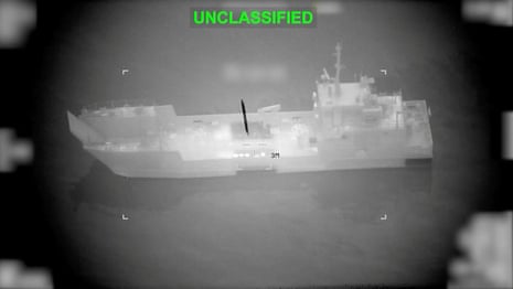 US releases footage of strikes on mine-laying vessels in strait of Hormuz  – video 