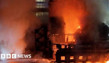 Fire crews fight blaze near Glasgow Central Station