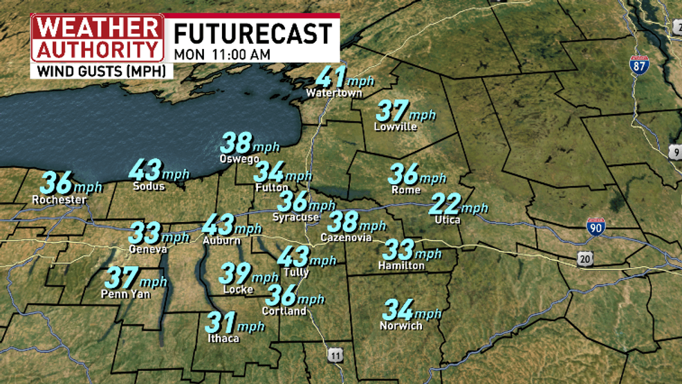 FUTURE GUSTS 11 AM MONDAY