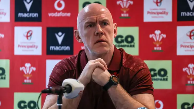 Steve Tandy Head Coach of Wales Men's Rugby Team attends a press conference