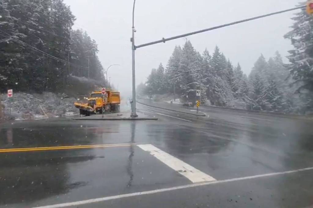 The potential for snow and unpredictable driving conditions are high again March 10, 2026, according to Environment Canada. (Emcon Services, South Island Division)