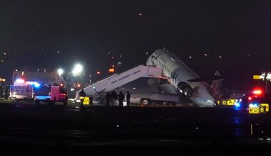 Air Canada flight collides with fire truck at New York City's LaGuardia Airport