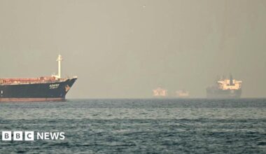 Vessels transit the Strait of Hormuz