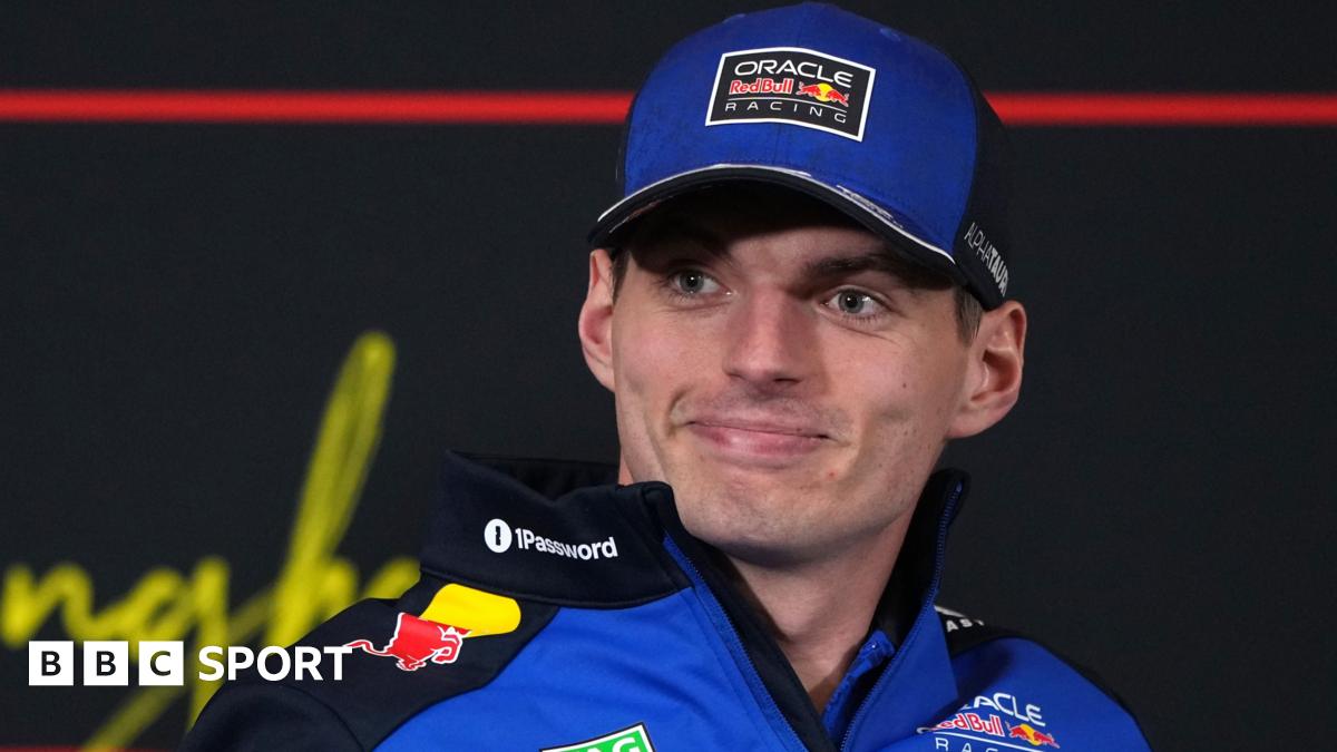 Max Verstappen speaks at a news conference at media day at the Chinese Grand Prix