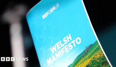 A manifesto booklet titled "Reform UK Welsh manifesto"
