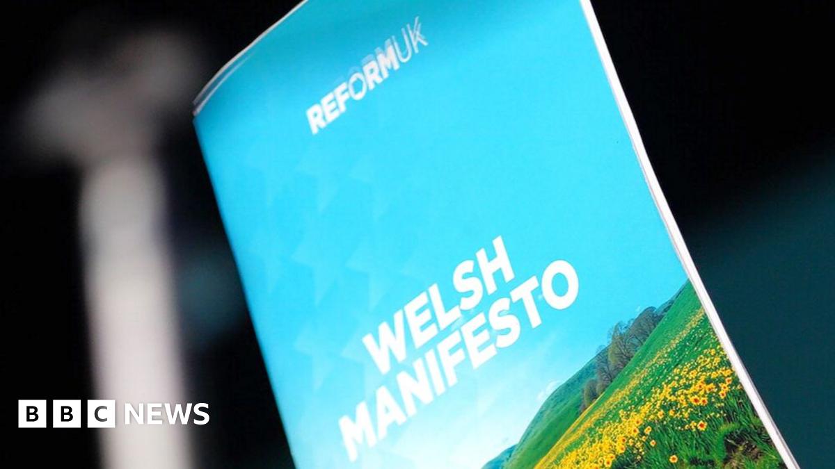A manifesto booklet titled "Reform UK Welsh manifesto"