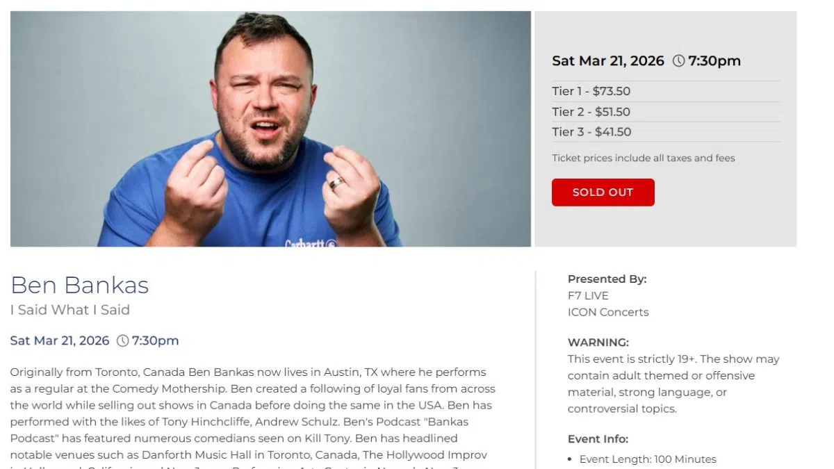 Port Theatre cancels scheduled Nanaimo performance from controversial comedian | NanaimoNewsNOW