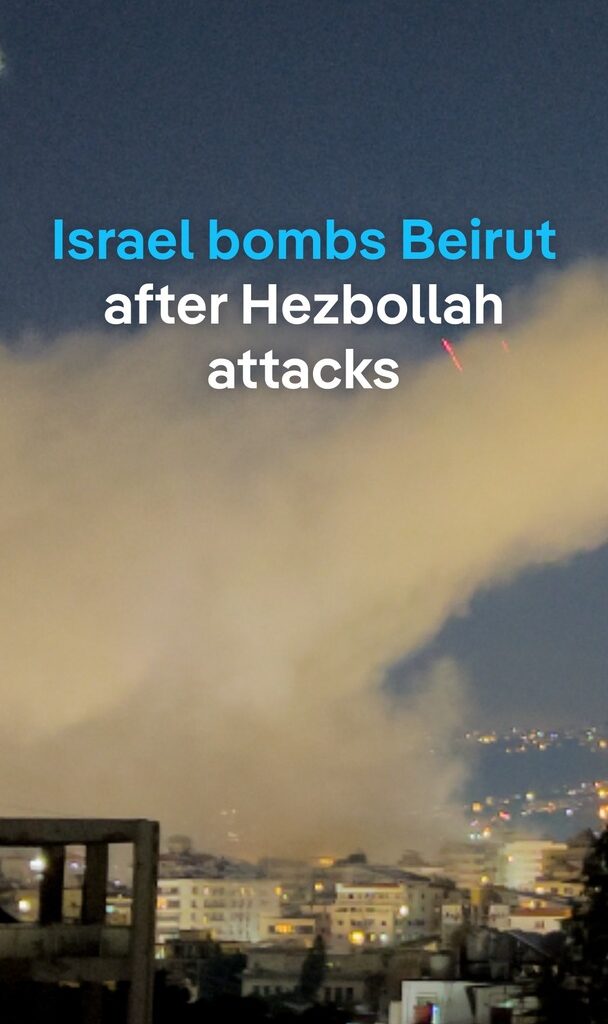 The Israel Defense Forces launched heavy airstrikes on Beirut's southern suburbs after Hezbollah, an Iranian proxy, fired missiles and drones toward Israel. Cities across Israel have also been bombed by Iran, after US-Israeli strikes killed Iranian Supreme Leader Ayatollah Ali Khamenei. According to Israeli rescue services, strikes hit several locations, including the central town of Beit Shemesh, where a missile struck a synagogue, killing nine people. #DWNews