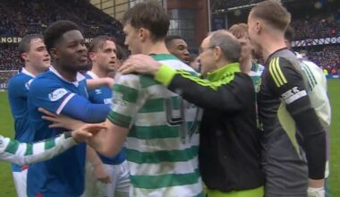 Rangers vs Celtic ends in chaos as Martin O'Neill rushes in to interven | Football | Sport