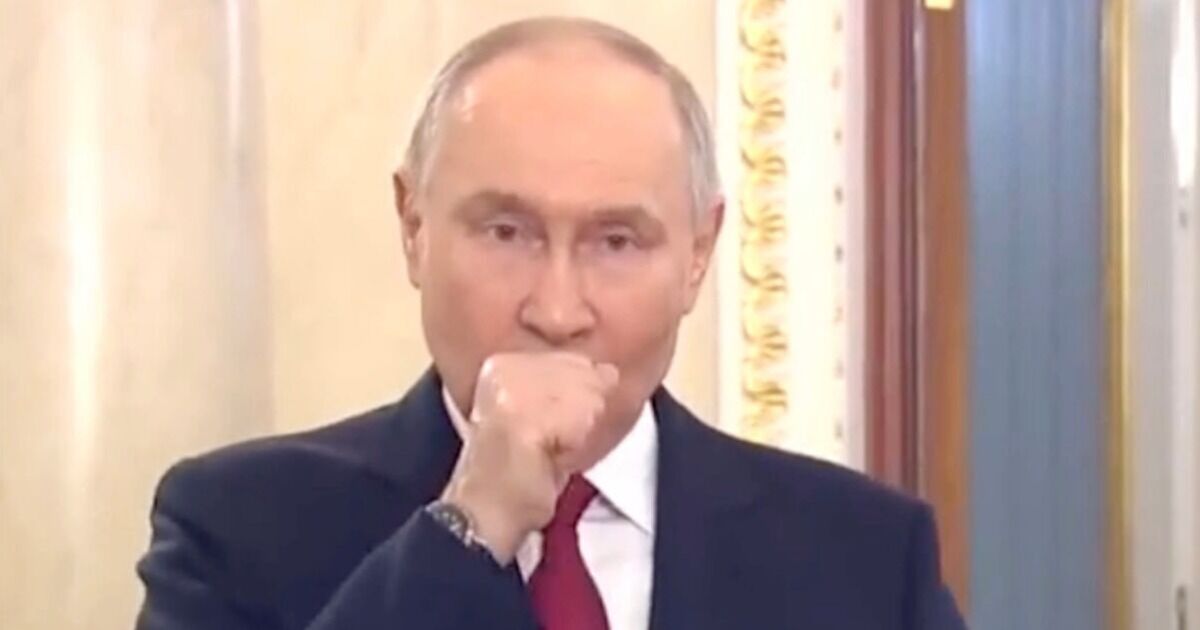 Putin health fears as despot coughs and splutters uncontrollably on TV | World | News