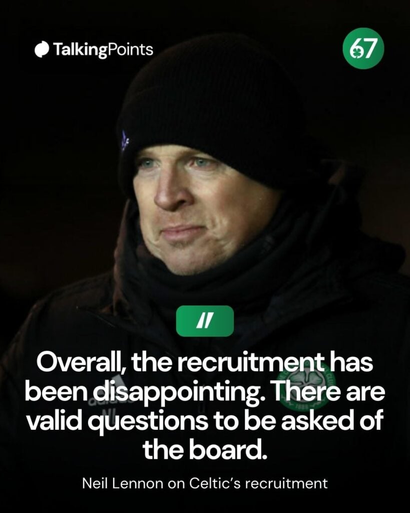 Neil Lennon watches on during the Scottish Premiership clash between Kilmarnock and Celtic