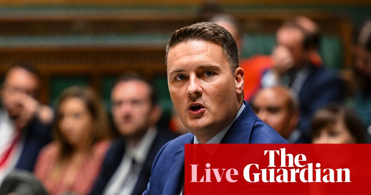 Health secretary Wes Streeting gives update on ‘unprecedented’ meningitis outbreak – UK politics live | Politics