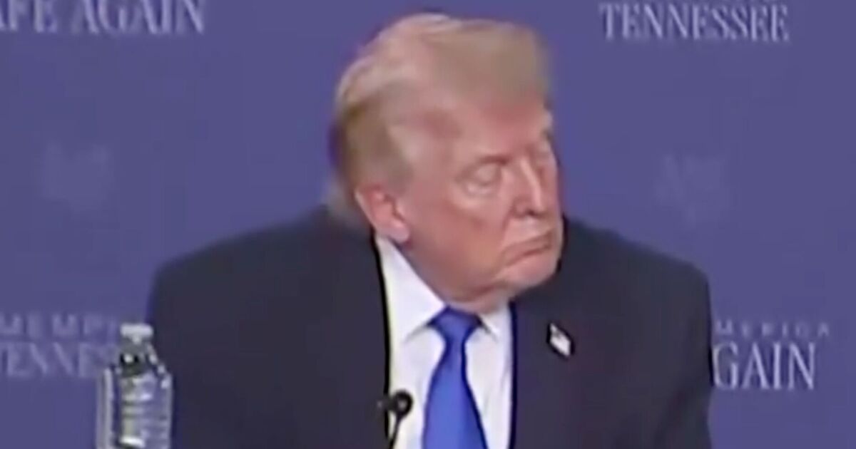 Trump health fears as he 'falls asleep again' on stage at event on TV | World | News