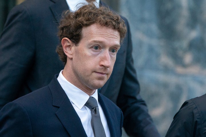 Mark Zuckerberg, chief executive officer of Meta Platforms Inc., exits Los Angeles Superior Court in Los Angeles, California, US, on Wednesday, Feb. 18, 2026. Zuckerberg testified that it's "very difficult" to enforce Instagram's age limits and downplayed how much teen users do for the company's business during a landmark trial over social media addiction. Photographer: Kyle Grillot/Bloomberg via Getty Images