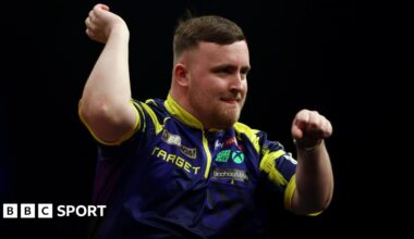 Luke Littler 'reels in the big fish' with a 170 checkout against Gerwyn Price