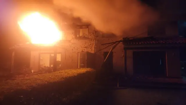 Ifoto yatangajwe n'umuvugizi w'umutwe wa M23 ku gitero cya drone i Goma kuri uyu wa gatatu