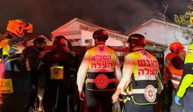 The site of the Iranian missile impact in Beit Shemesh. March 1, 2026.