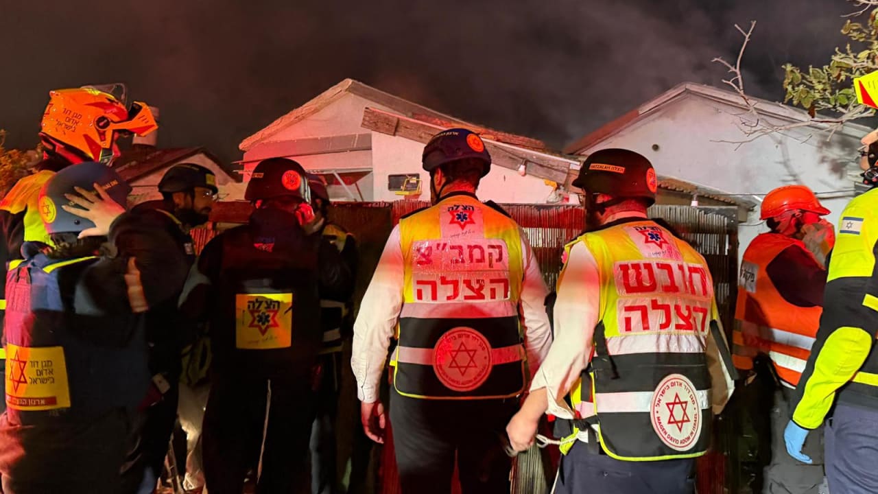 The site of the Iranian missile impact in Beit Shemesh. March 1, 2026.