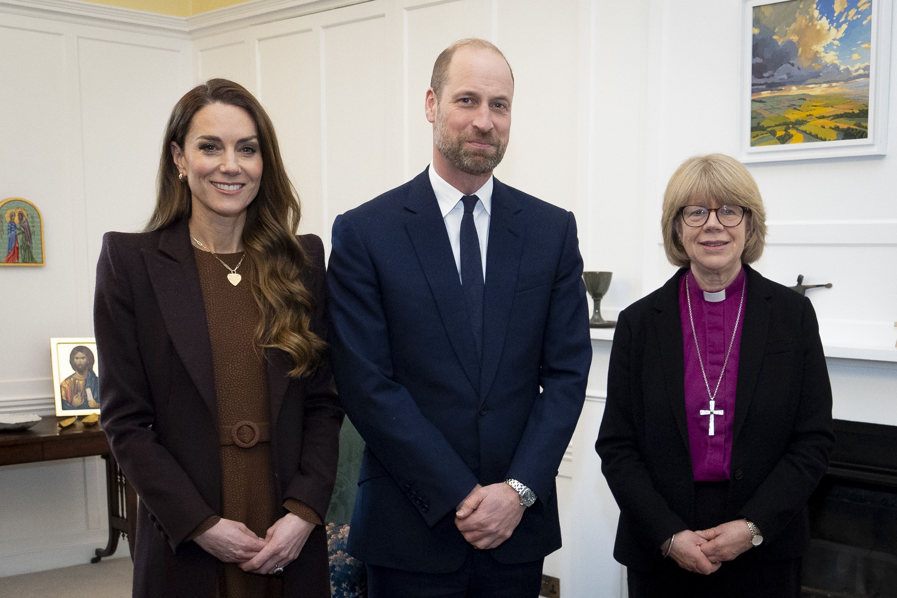 The Prince and Princess of Wales met the Archbishop of Canterbury, Dame Sarah Mullally, at Lambeth Palace