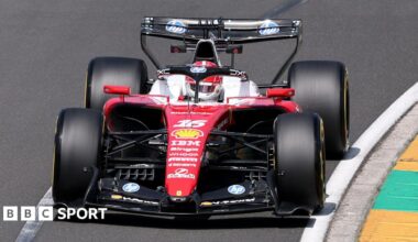 Ferrari's Charles Leclerc during first practice for the Australian Grand Prix